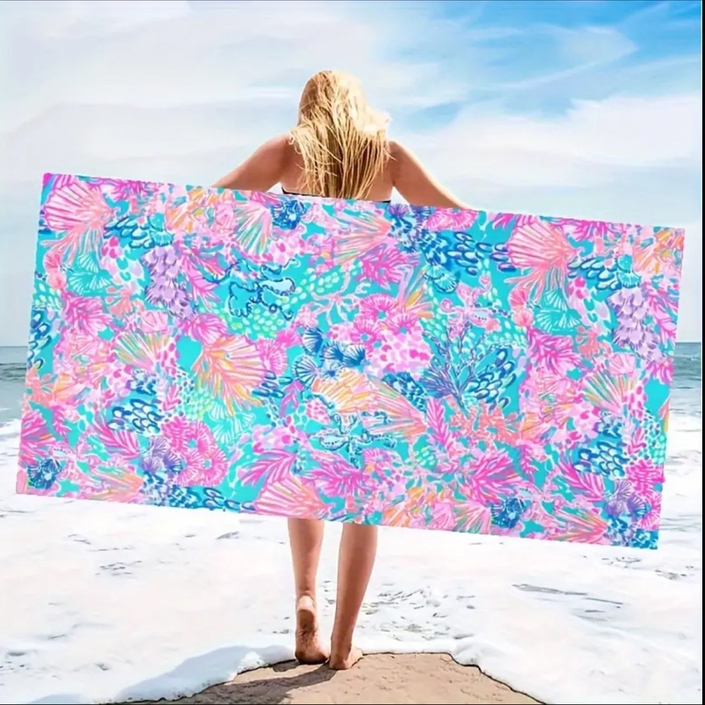 🌟RARE🌟 Splendor in the Sand Towel Microfiber Quick Dry Large Beach Towel